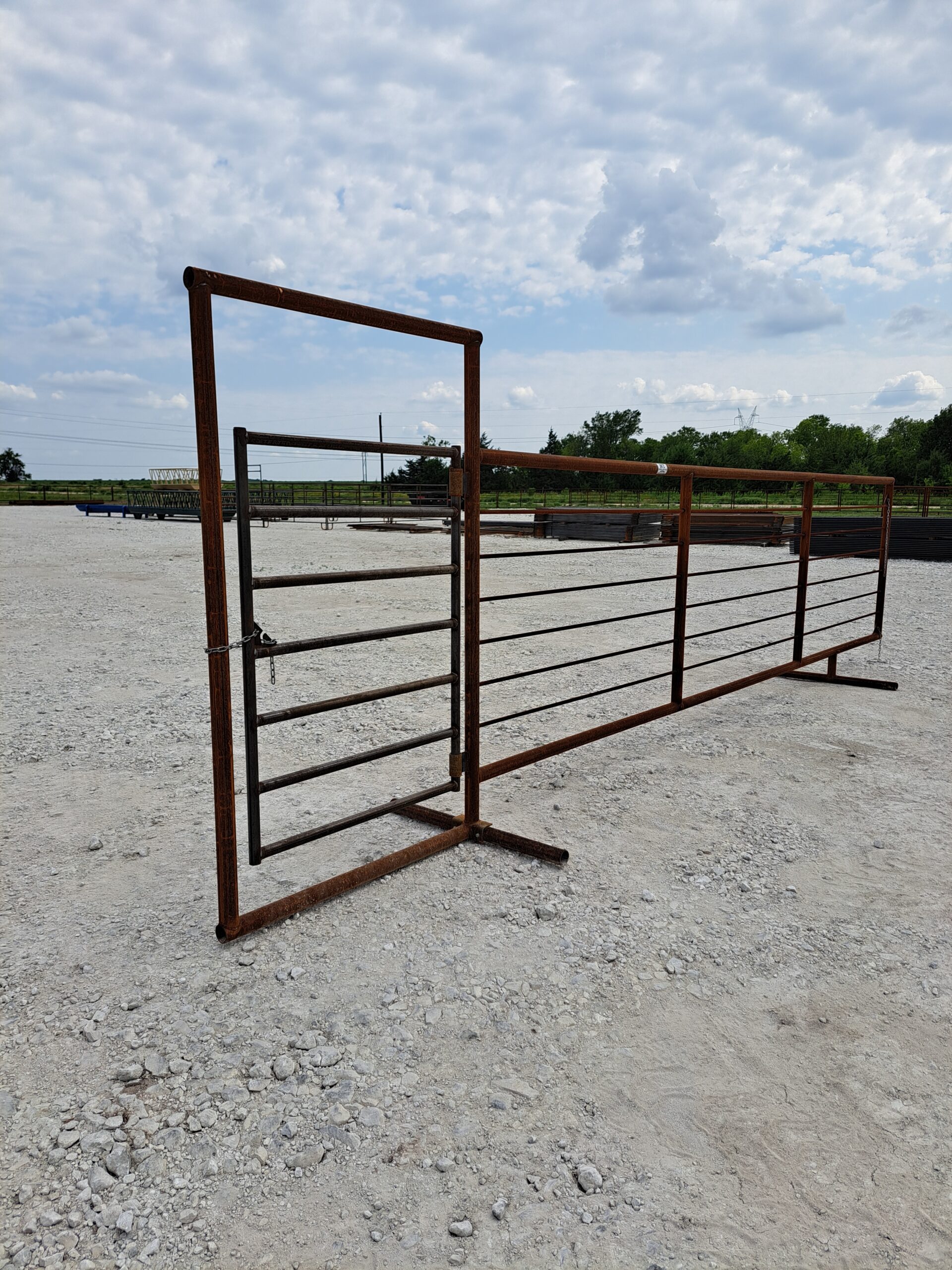 Heavy-Duty Freestanding Corral Panel With Bow Gate Built In. – NT Farm ...