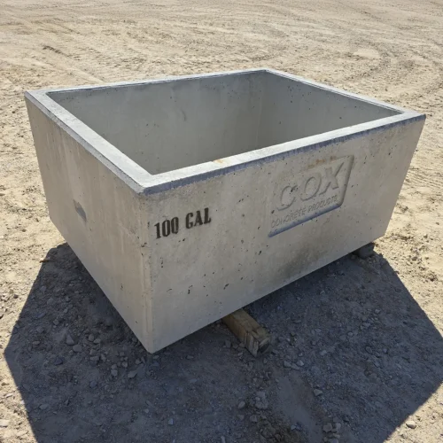 100 Gallon Concrete Water Trough