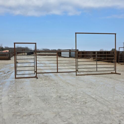 24' Freestanding Panel W/ 4' + 10' Bow Gate